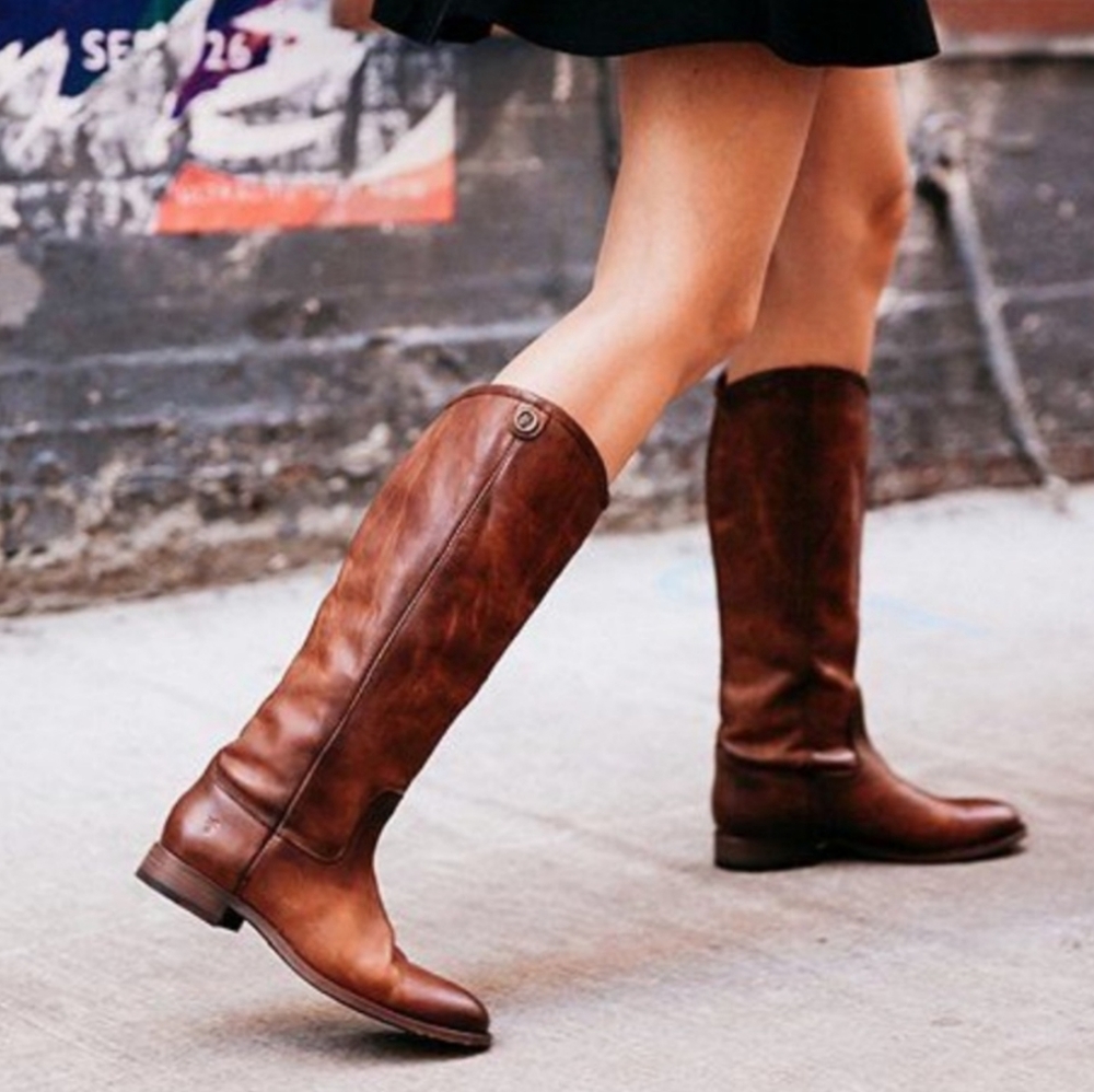 Frye Melissa Button 2 Wide Calf Ridding Leather Boots